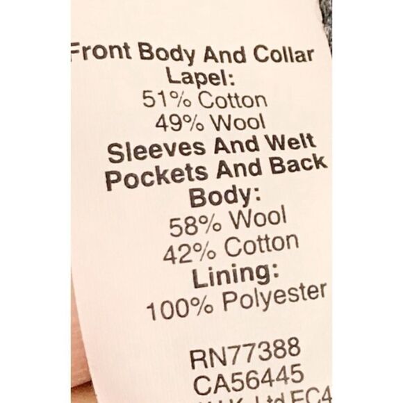 J CREW Sz 2 Contrast Knit Blazer
Gray Navy Wool Colorblock 11386
Schoolboy - Picture 8 of 8